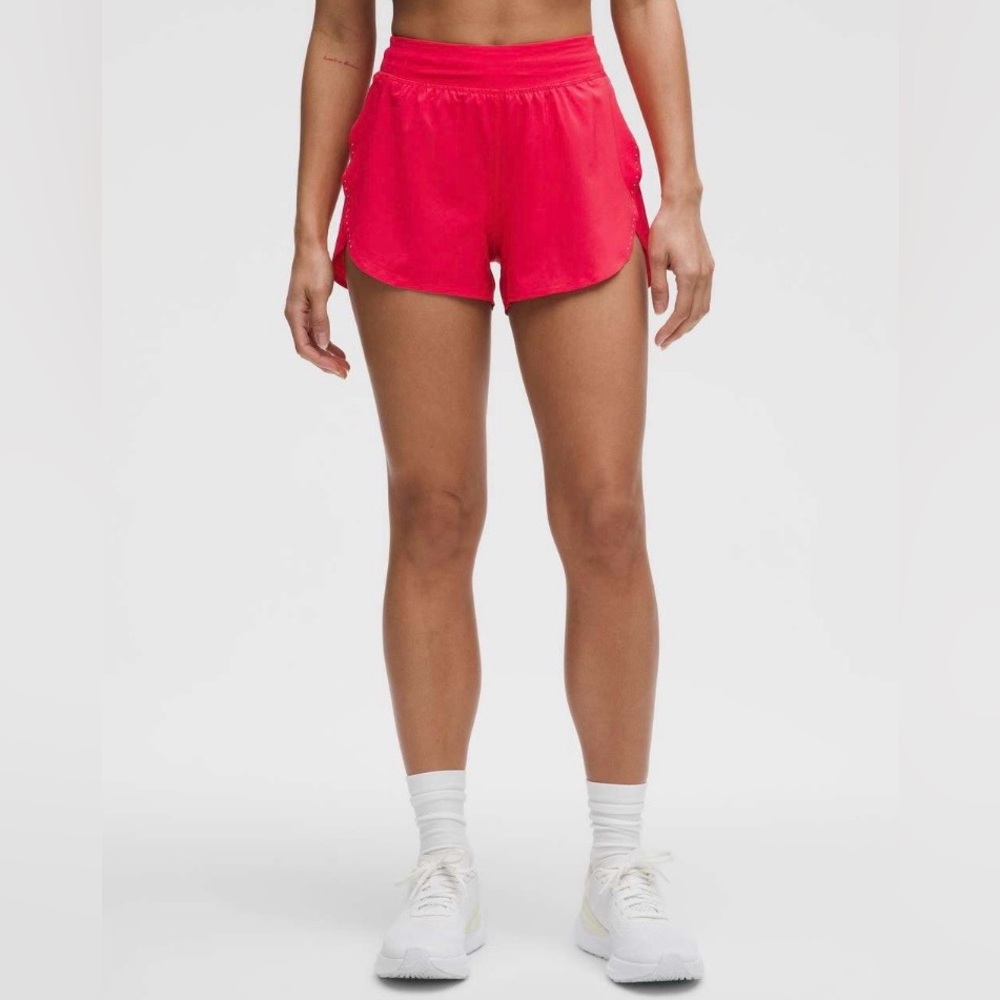 🍋Women’s Lululemon Fast & Free High-Rise Classic-Fit Split Short 3" Sz L W7DHDS🍋